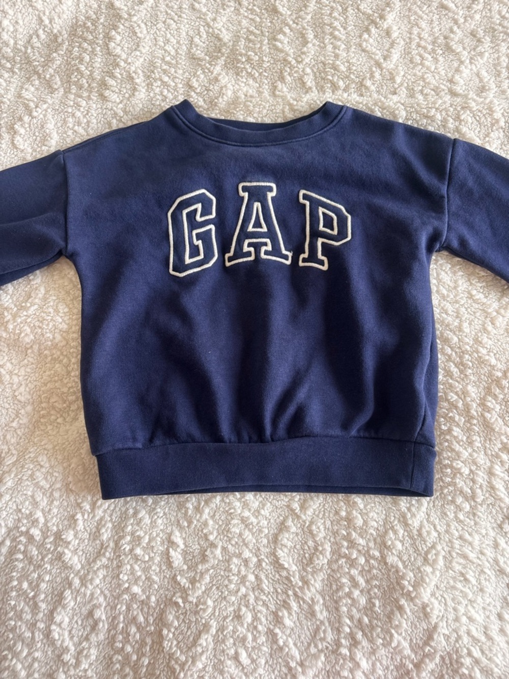 GAP Navy Blue Crewneck Sweatshirt with White Logo